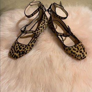 J. Crew leopard flats